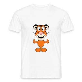 TIGRE - COMME - COMME - COMME - ANIMAL - ENFANT - AMUSANT - T-shirt homme - blanc - Devant - AI Model Male 178 dark (178cm)