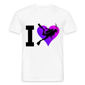 Taucher Diver Scuba Diver Scuba Tauchen - Männer T-Shirt - Weiß - Vorne - AI Model Male 178 dark (178cm)