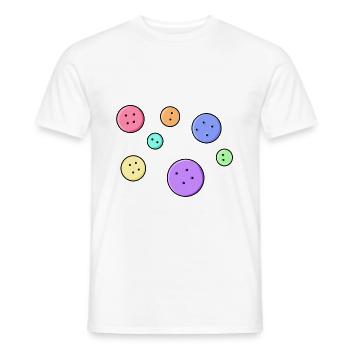Boutons colorés drôles passe-temps cadeau bricolage fait main - T-shirt homme - blanc - Devant - AI Model Male 178 dark (178cm)