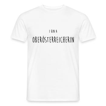 I Bin A Oberösterreicherin - Männer T-Shirt - Weiß - Vorne - AI Model Male 178 dark (178cm)