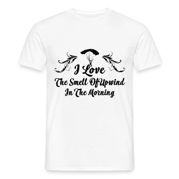 I Love The Smell Of Upwind In The Morning Paraglid - Männer T-Shirt - Weiß - Vorne - AI Model Male 178 dark (178cm)