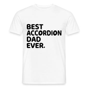 Meilleur Accordéon Papa Jamais Accordéons Accordéoniste Mu - T-shirt homme - blanc - Devant - AI Model Male 178 dark (178cm)