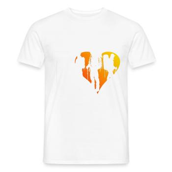 Escalade Femmes Grimpeuse Escalade de bloc - T-shirt homme - blanc - Devant - AI Model Male 178 dark (178cm)