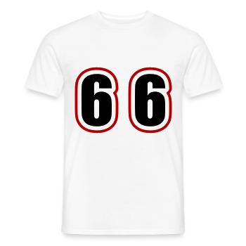 66 Nombre Collège - T-shirt homme - blanc - Devant - AI Model Male 178 dark (178cm)