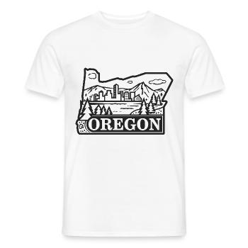 Oregon Portland Amerika Bundesstaat für Oregon - Männer T-Shirt - Weiß - Vorne - AI Model Male 178 dark (178cm)
