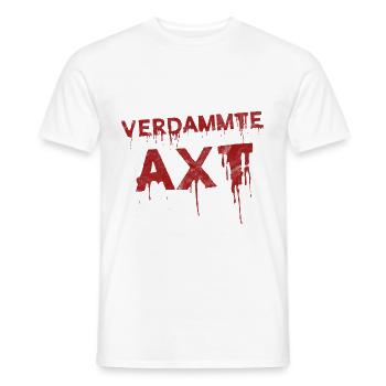 Damn ax halloween blood bloody costume - Men's T-Shirt - white - Front - AI Model Male 178 dark (178cm)