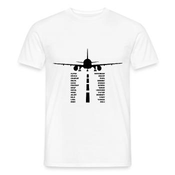 Flugzeug Geschenk Fliegen Pilot Aviation Copilot - Männer T-Shirt - Weiß - Vorne - AI Model Male 178 dark (178cm)