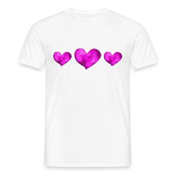 Coeur Symbole Amour En Amour - T-shirt homme - blanc - Devant - AI Model Male 178 dark (178cm)