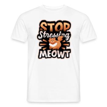 Meowt! - Men's T-Shirt - white - Front - AI Model Male 178 dark (178cm)