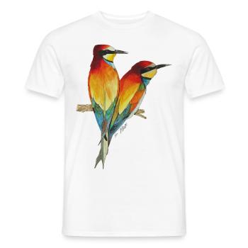 Bienenfresser Vögel Paradiesvogel - Männer T-Shirt - Weiß - Vorne - AI Model Male 178 dark (178cm)
