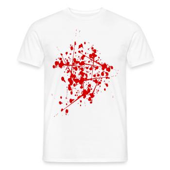 Halloween blood - Men's T-Shirt - white - Front - AI Model Male 178 dark (178cm)