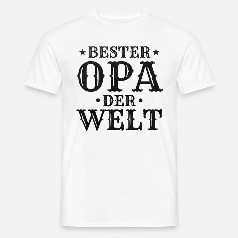 Opa Großvater Bester Opa der Welt Bester Opa - Männer T-Shirt - Weiß