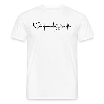 Kiwi Bird Heartbeat Kiwi Bird Neuseeland Kiwi Bird - Männer T-Shirt - Weiß - Vorne - AI Model Male 178 dark (178cm)
