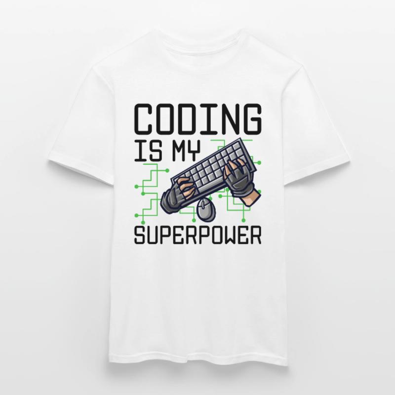Coding Is My Superpower Programming Coder Computer Männer T-Shirt