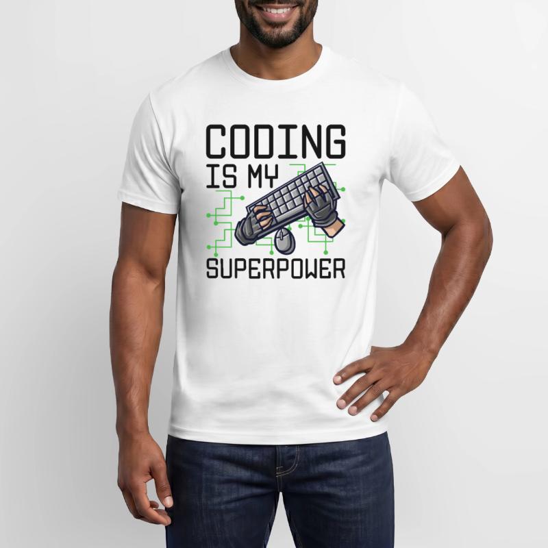 Coding Is My Superpower Programming Coder Computer Männer T-Shirt