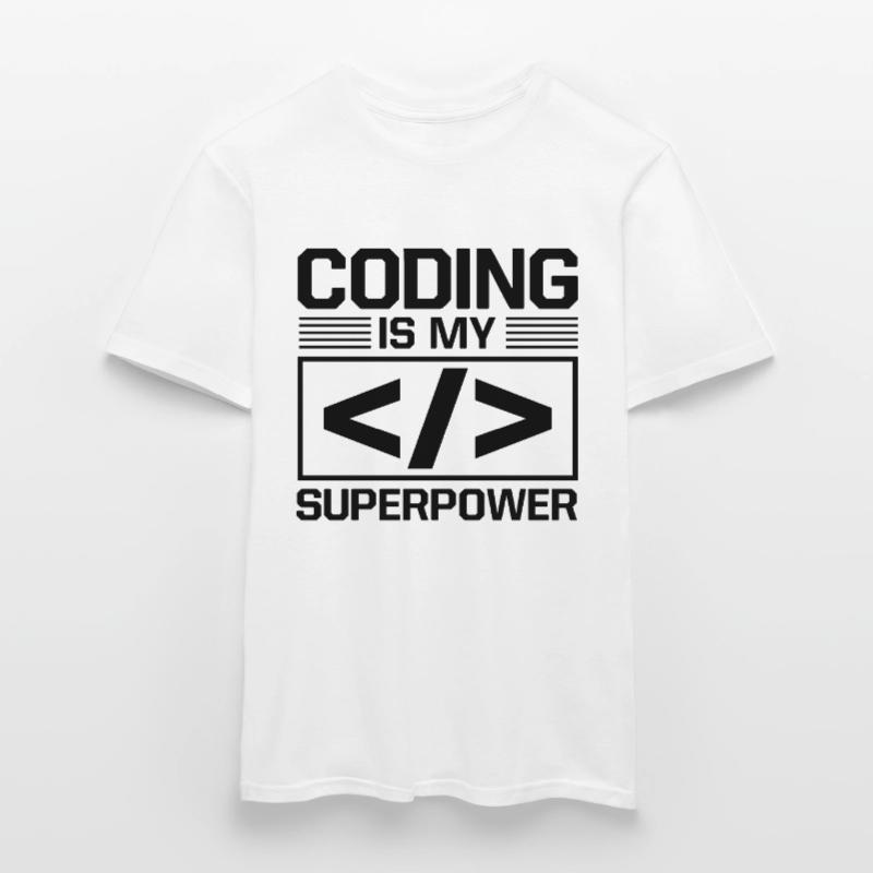 Coding Is My Superpower Programming Coder Computer Männer T-Shirt