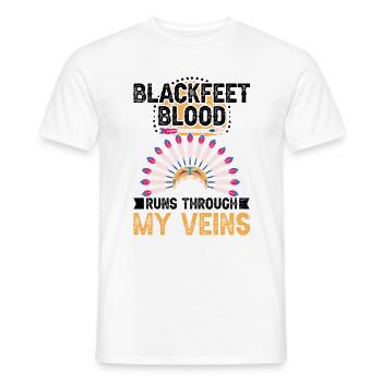 Blackfeet Blood Indian Tribe The American - Men's T-Shirt - white - Front - AI Model Male 178 dark (178cm)