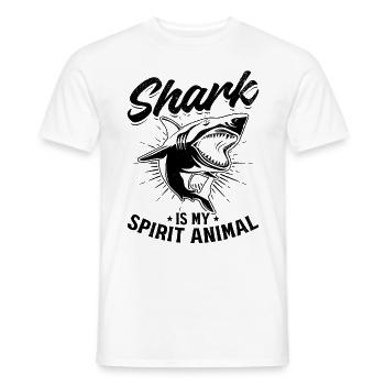 Shark Is My Spirit Animal Shark Great White Shark - Men's T-Shirt - white - Front - AI Model Male 178 dark (178cm)