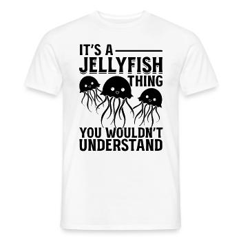 C'est une méduse que tu ne comprends pas - T-shirt homme - blanc - Devant - AI Model Male 178 dark (178cm)