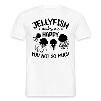 Les méduses me rendent heureux, toi pas tellement moi - T-shirt homme - blanc - Devant - AI Model Male 178 dark (178cm)