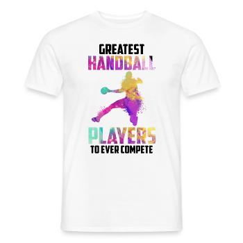 Greatest Handball Player Sport Game Handball - Men's T-Shirt - white - Front - AI Model Male 178 dark (178cm)