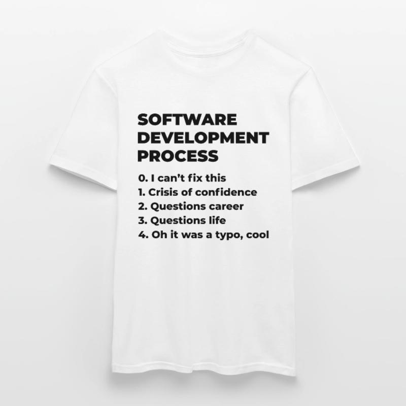 Software Development Process Programmer Coder Nerd Männer T-Shirt