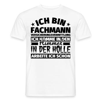 Fachmann Versicherungsvermittlung Geschenk lustig - Männer T-Shirt - Weiß - Vorne - AI Model Male 178 dark (178cm)