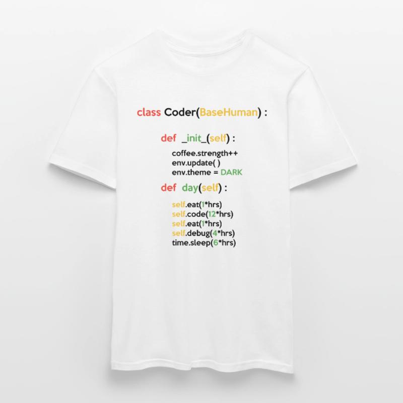 Class Coder Base Human Programming Coder Computer Männer T-Shirt