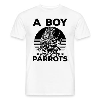 Nymphensittich Papagei Bird Lover Boys Ich Ein - Männer T-Shirt - Weiß - Vorne - AI Model Male 178 dark (178cm)