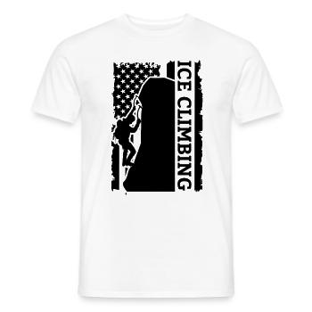 Grimpeurs sur glace Athlètes d’escalade sur glace Escalade sur glace - T-shirt homme - blanc - Devant - AI Model Male 178 dark (178cm)