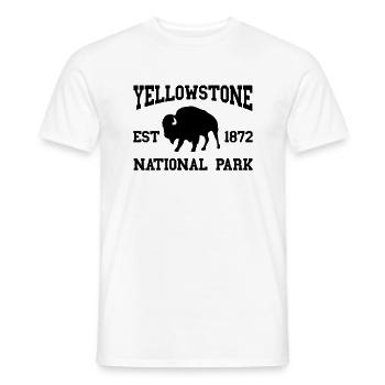 Parc national Bison Buffalo Yellowstone - T-shirt homme - blanc - Devant - AI Model Male 178 dark (178cm)