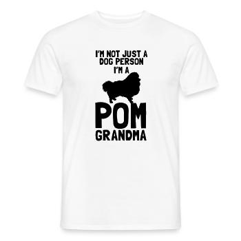 Spitz Pomeranian Zwergspitz Chien - T-shirt homme - blanc - Devant - AI Model Male 178 dark (178cm)