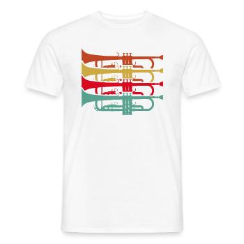 Trompete Trompeter Musiker Trompetenspieler - Männer T-Shirt - Weiß - Vorne - AI Model Male 178 dark (178cm)