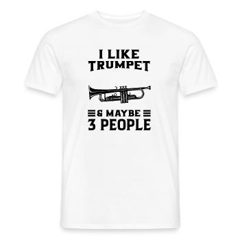 Trompete Trompeter Musiker Trompetenspieler - Männer T-Shirt - Weiß - Vorne - AI Model Male 178 dark (178cm)