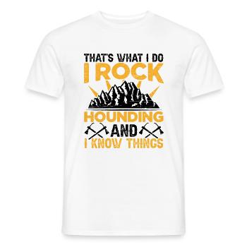 C’est ce que je fais Je Rocking Géologie - T-shirt homme - blanc - Devant - AI Model Male 178 dark (178cm)