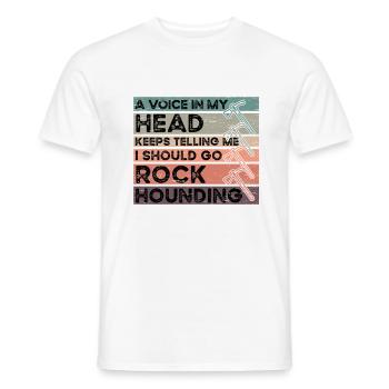 Géologie Rockhounder Vintages Rockhounding - T-shirt homme - blanc - Devant - AI Model Male 178 dark (178cm)