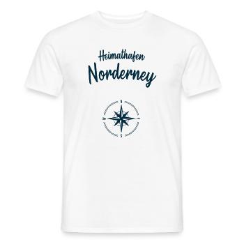 Heimathafen Norderney Nordsee Segeln - Männer T-Shirt - Weiß - Vorne - AI Model Male 178 dark (178cm)