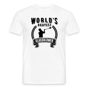 Souffleur de verre Souffleurs de verre Verre soufflant du verre - T-shirt homme - blanc - Devant - AI Model Male 178 dark (178cm)