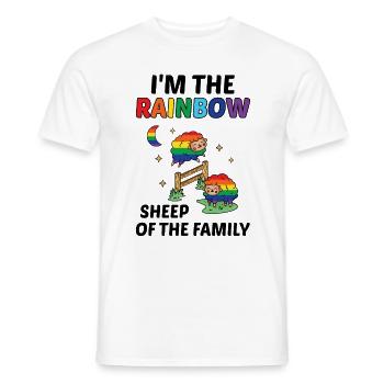 I'm The Rainbow Sheep In The Family Lesbian Love G - Männer T-Shirt - Weiß - Vorne - AI Model Male 178 dark (178cm)
