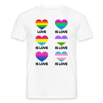 Love Is Love Transgender Diversity Rainbow Gay Lov - Männer T-Shirt - Weiß - Vorne - AI Model Male 178 dark (178cm)