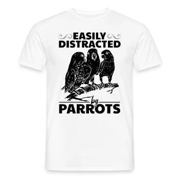 Papageienvogel Ich werde leicht von Papageien - Männer T-Shirt - Weiß - Vorne - AI Model Male 178 dark (178cm)