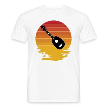 Ukulele Hawaii Uke Guitar Music Hawaiian Gift - Men's T-Shirt - white - Front - AI Model Male 178 dark (178cm)