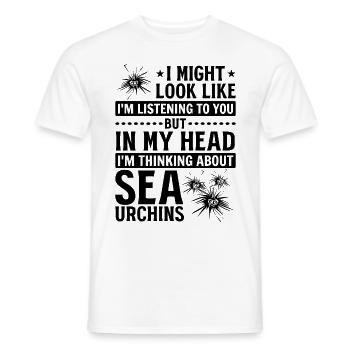 It might seem like I'm listening to you - - Men's T-Shirt - white - Front - AI Model Male 178 dark (178cm)
