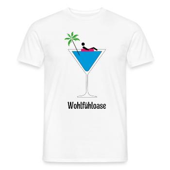 Pool Party | Wohlfühloase - Männer T-Shirt - Weiß - Vorne - AI Model Male 178 dark (178cm)