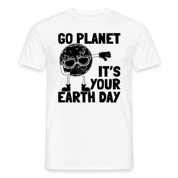 Dab Dance Earth Day Go Planet Es ist dein Tag der - Männer T-Shirt - Weiß - Vorne - AI Model Male 178 dark (178cm)