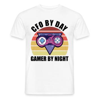 CFO By Day Gamer By Night Video Game Player Gaming - Männer T-Shirt - Weiß - Vorne - AI Model Male 178 dark (178cm)
