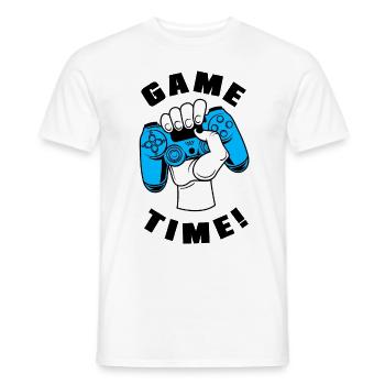 Game Time Video Game Player Gaming Gamer Console P - Männer T-Shirt - Weiß - Vorne - AI Model Male 178 dark (178cm)