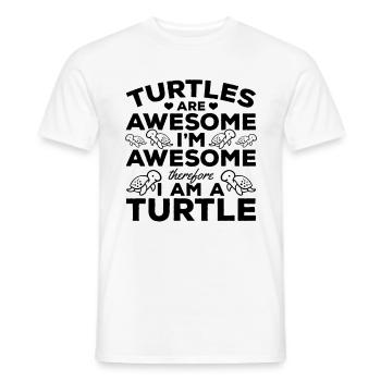 Turtles are great I'm great - Men's T-Shirt - white - Front - AI Model Male 178 dark (178cm)