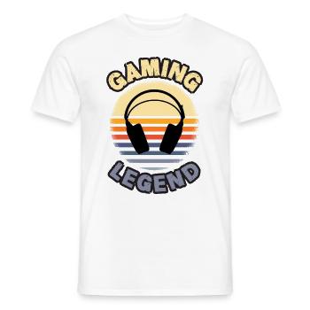 Gaming Legend Retro Video Game Player Console Pc G - Männer T-Shirt - Weiß - Vorne - AI Model Male 178 dark (178cm)