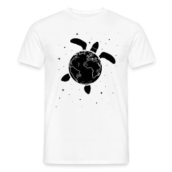 Turtle Earth Sea Turtle Planet - Day of - Men's T-Shirt - white - Front - AI Model Male 178 dark (178cm)